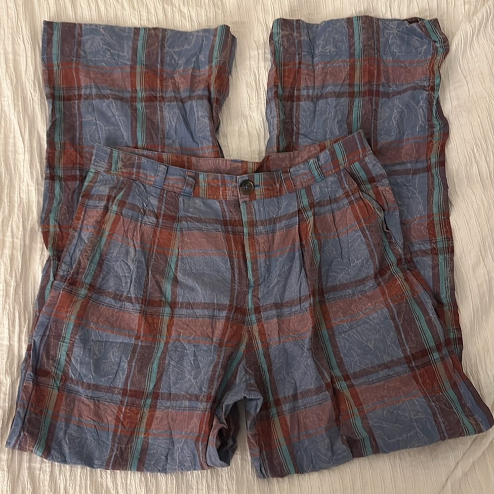 Anthropologie Plaid Wide Leg Pants - Picture 6 of 11